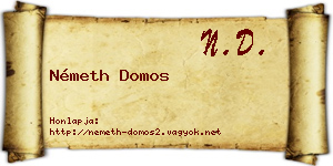 Németh Domos névjegykártya